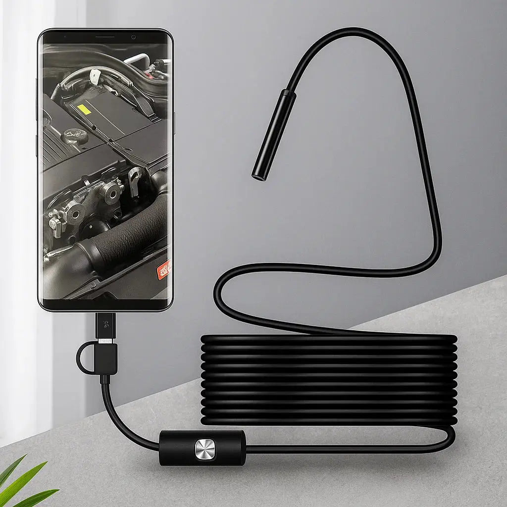 Waterproof Endoscope Camera — HD Inspection Camera with 5m Cable Homezys