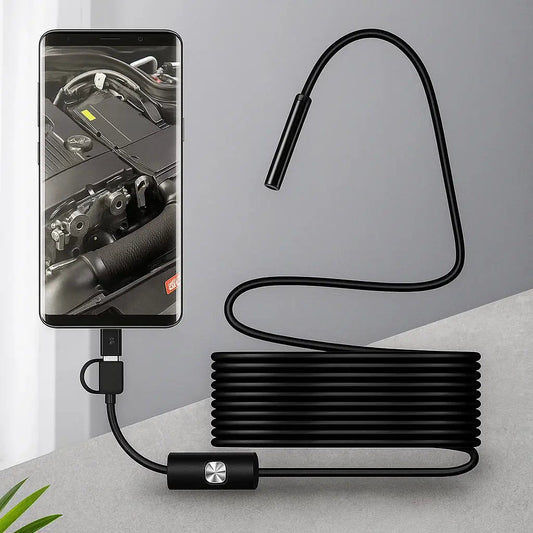 Waterproof Endoscope Camera — HD Inspection Camera with 5m Cable Homezys