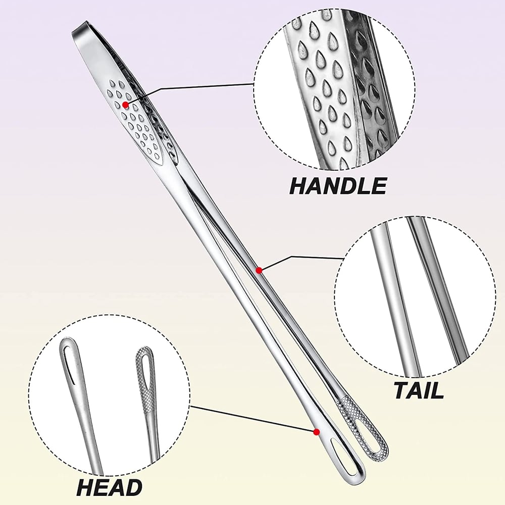 Stainless Steel Grill Tongs for a Secure and Firm Grip Homezys