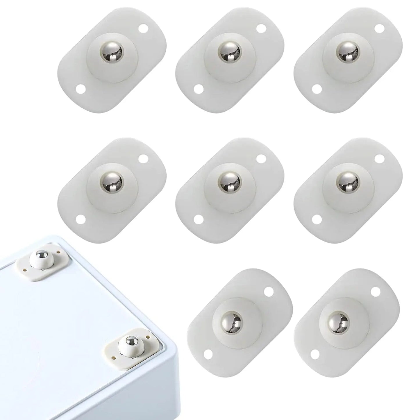 Self-adhesive 360° Mini Casters for Storage & Furniture Homezys