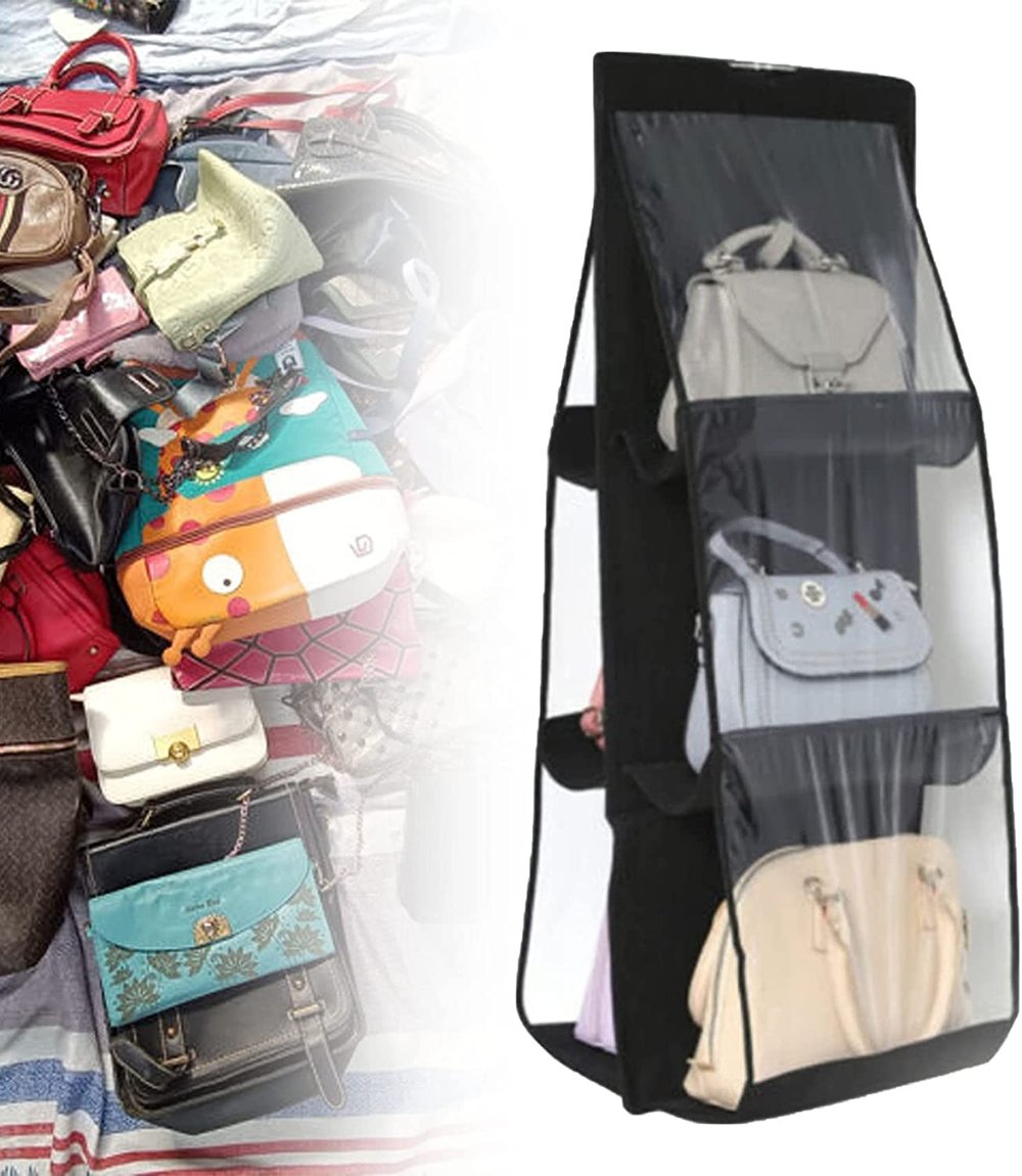 Double-Sided Hanging Storage Bag – Six-Layer Organizer for Handbags Homezys