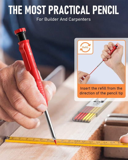 Zimmermann Pencil Set – Robust Marking Pencils with Sharpener Homezys
