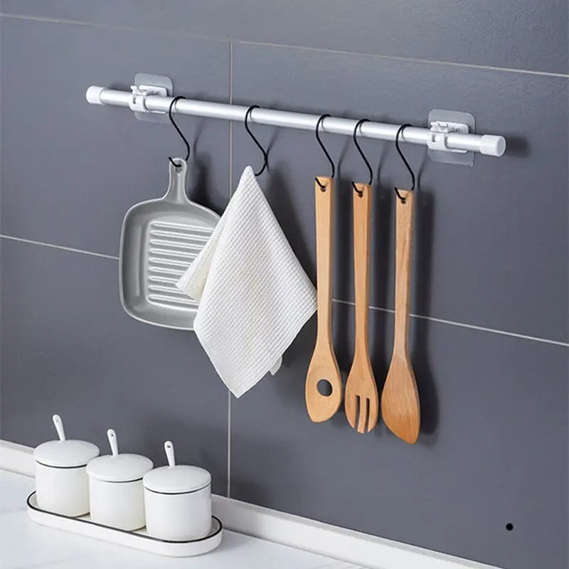Nail-Free Adjustable Curtain Rod Hooks(Set of 2) Zorenza