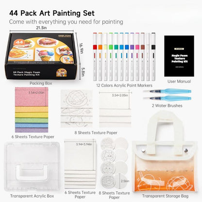 3D Foam Structure Art Set – Creative Craft Kit with Colored Pencils Homezys