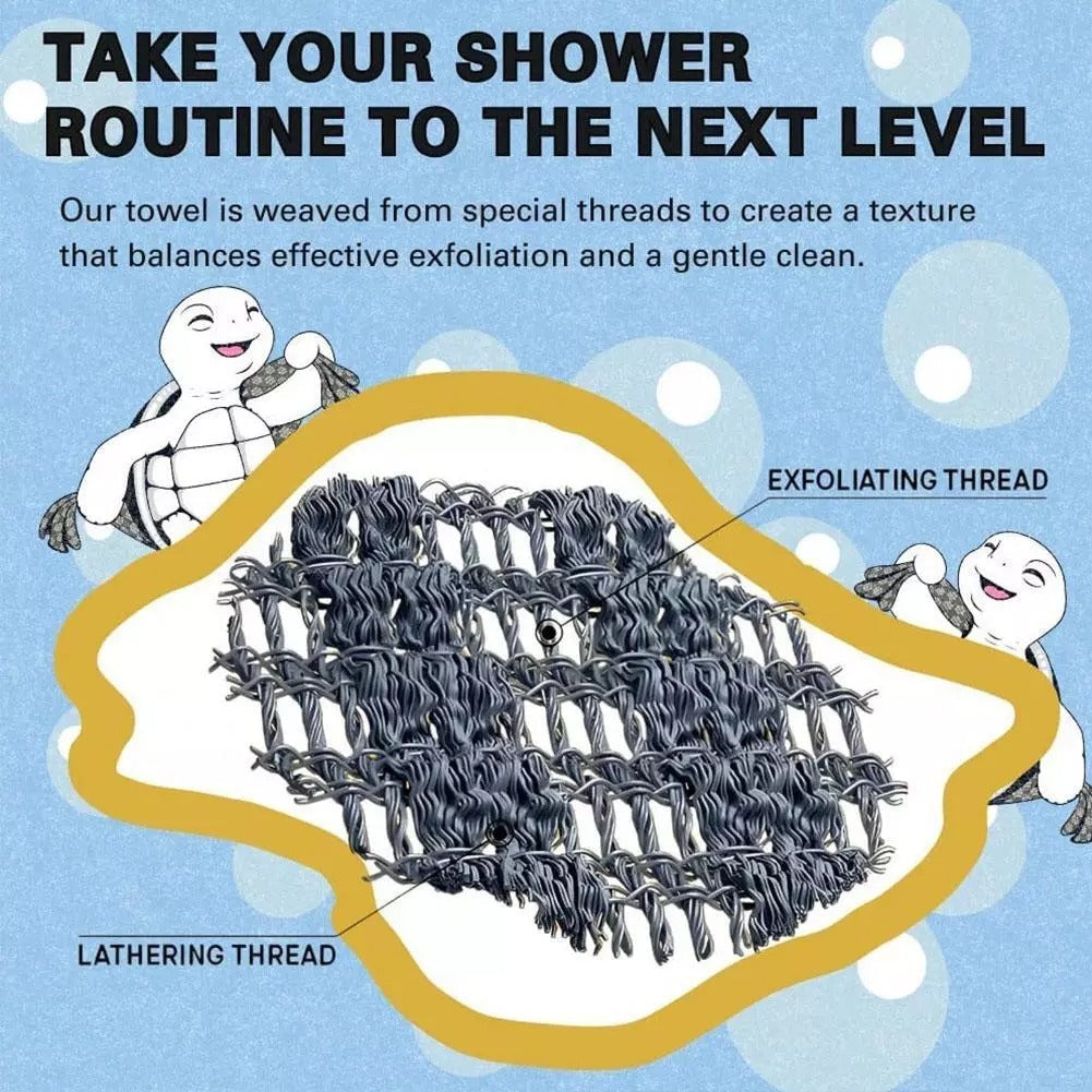 Buy 1 Get 1 | Antibacterial Exfoliating Shower Towel with Bamboo Charcoal Homezys