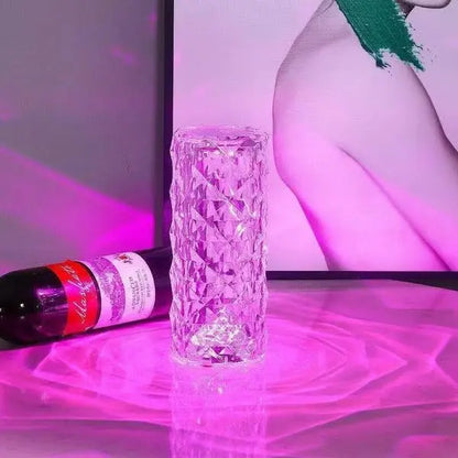 LuxeAura™ Rose Rays crystal lamp Zorenza