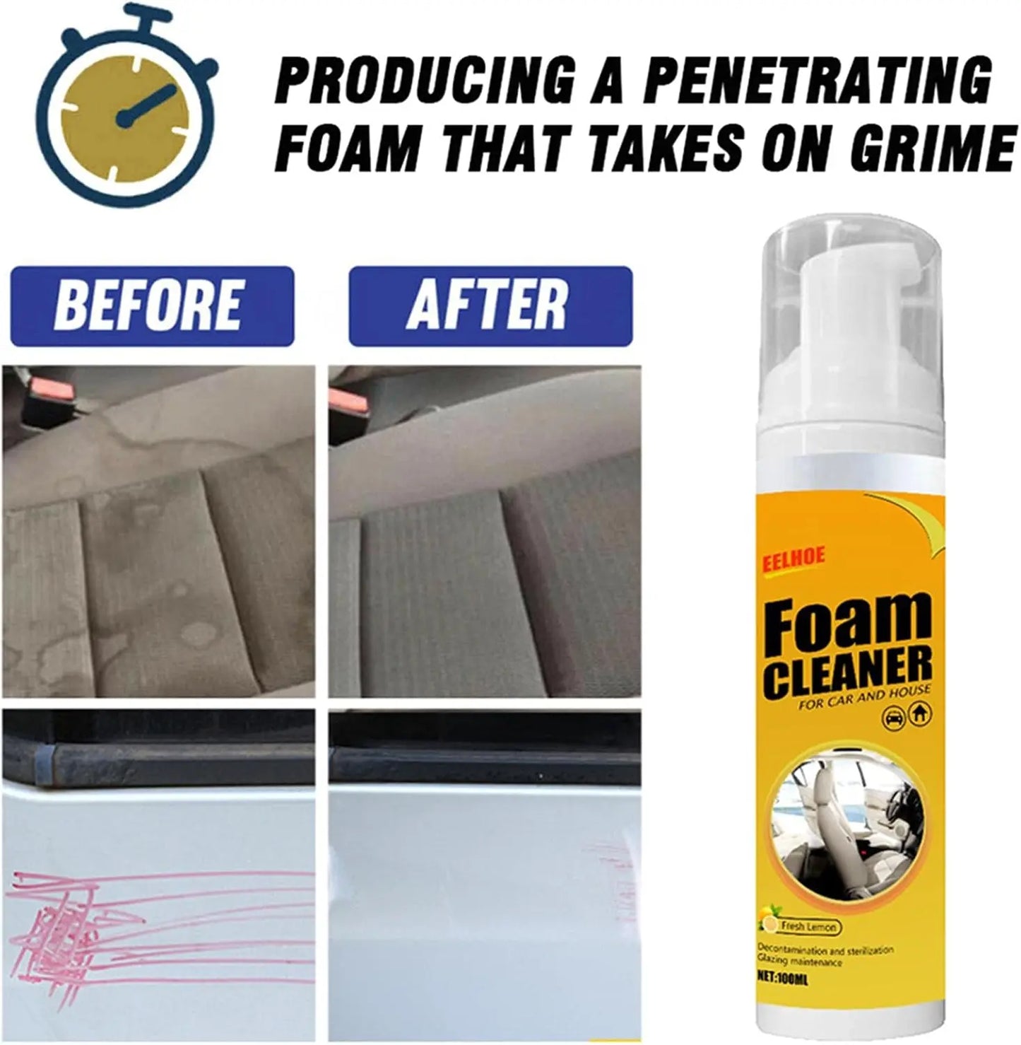 Buy 1 Get 1 Free | FoamGuard™ — Deep-Cleaning Foam for Cars & Upholstery Homezys