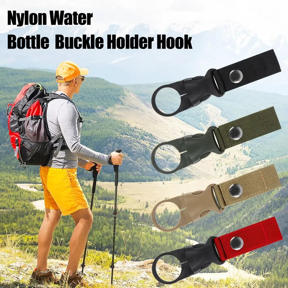 Nylon Water Bottle Buckle Holder Hook (4 Colors/Set) Zorenza