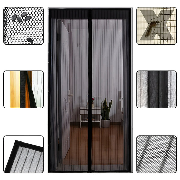 Insect screen with magnetic closure — effortless protection against mosquitoes Homezys
