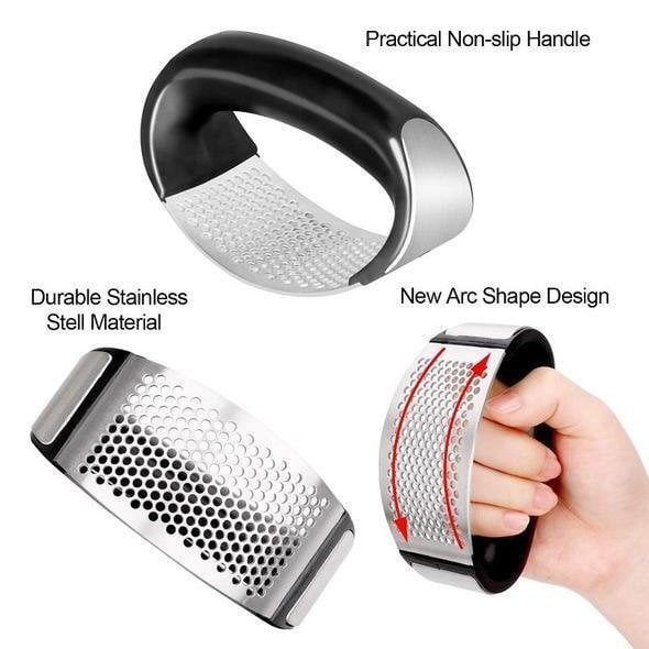 Easy-Squeeze Garlic Press – Premium Stainless Steel Homezys