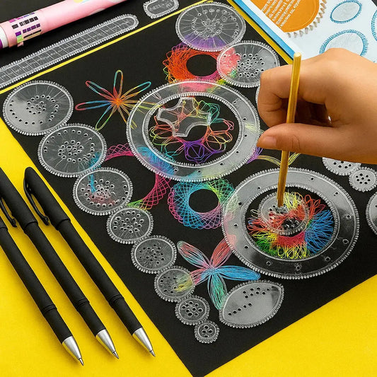 22-Piece Spiral Ruler Set – Creative Drawing with System Homezys