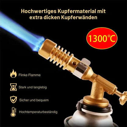 Portable Copper Gas Burner – Safe Ignition with Safety Lock Homezys