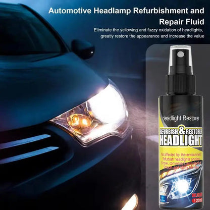 Headlight Restoration Spray – Solution for Dull, Yellowed, or Cloudy Car Headlights Homezys
