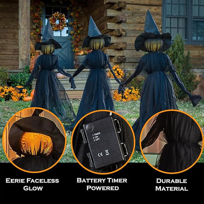 Halloween Witch Garden Stake – Outdoor Water Decor Homezys