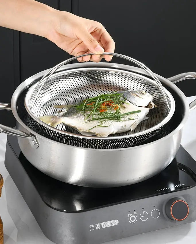 All-In-One Stainless Steel Steamer With Handle Zorenza
