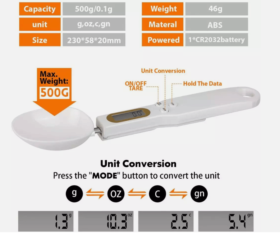 Digital Measuring Spoons — Precise Kitchen Scale for Accurate Cooking Homezys
