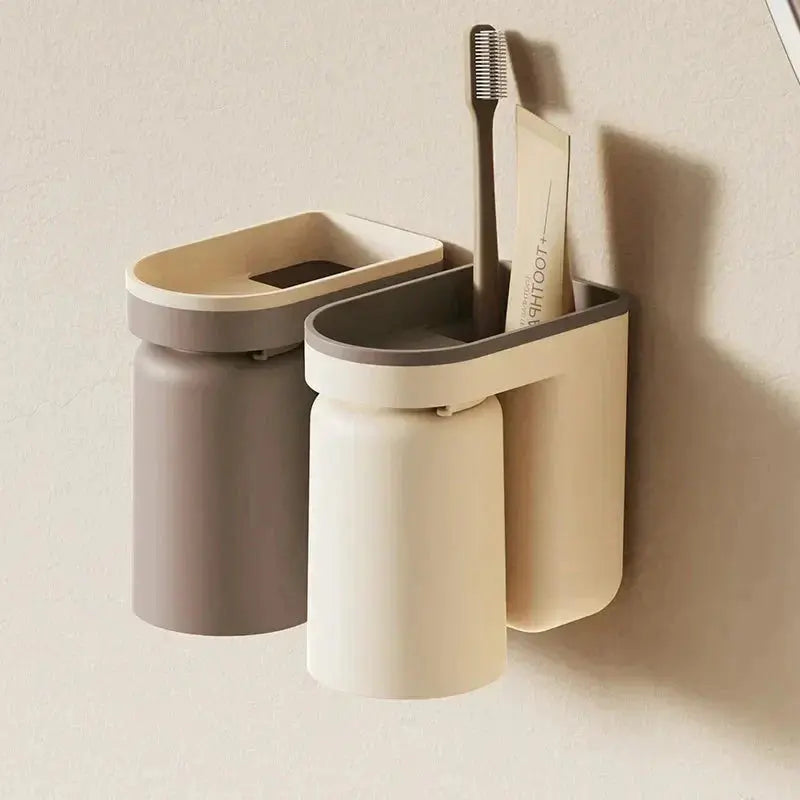 1+1 FREE | Wall-mounted adhesive toothbrush holder - no drilling required, space-saving Mivoza Germany