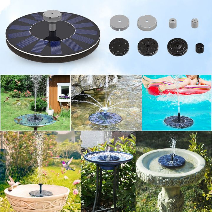 Solar-powered floating garden fountain Homezys