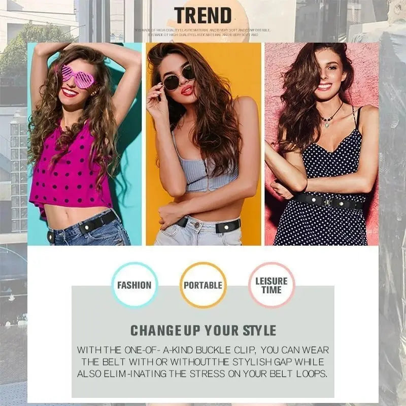 Buckle-free Invisible Elastic Waist Belts Zorenza