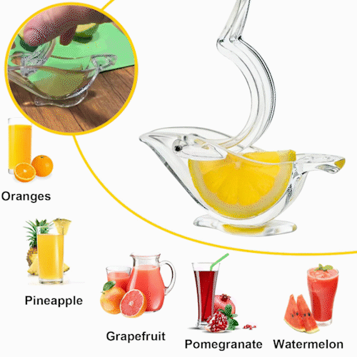 Bird-shaped lemon squeezer – Compact citrus press with easy grip Homezys