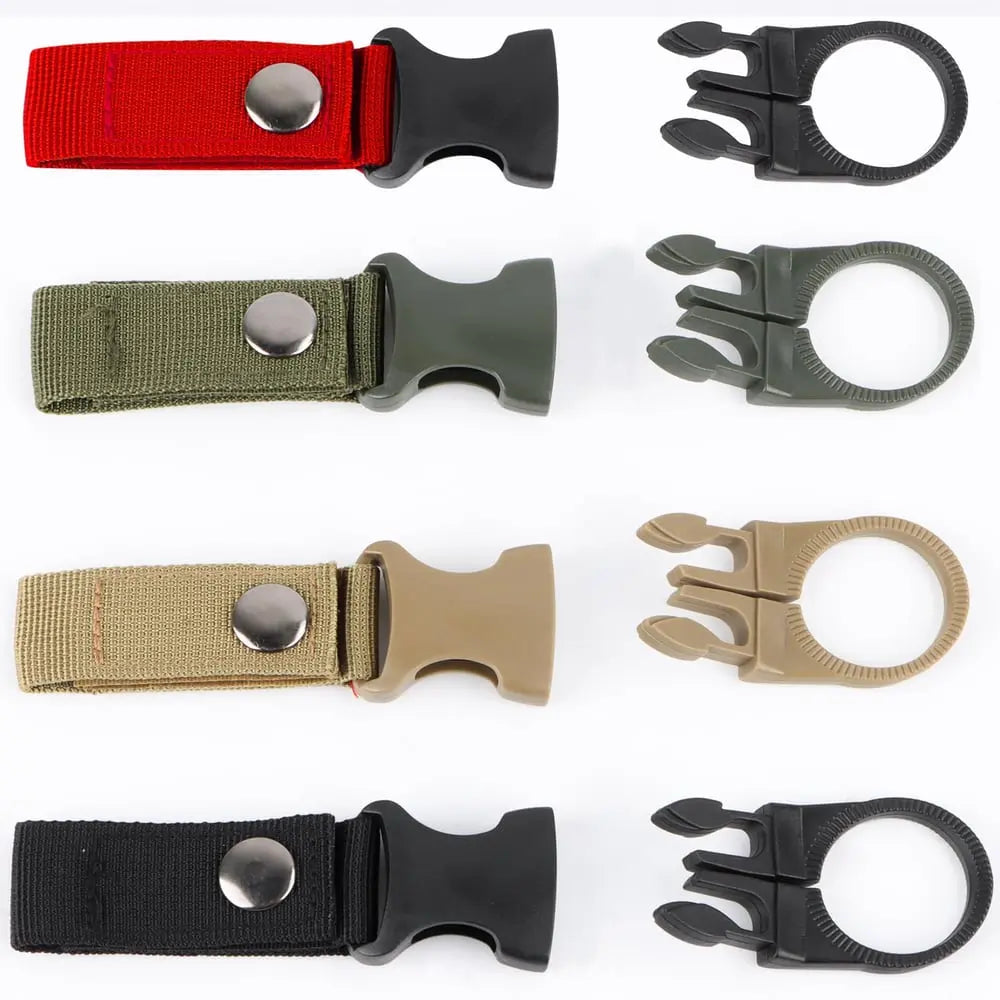 Nylon Water Bottle Buckle Holder Hook (4 Colors/Set) Zorenza
