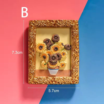 Van Gogh Refrigerator Magnets with 3D Art Details Homezys