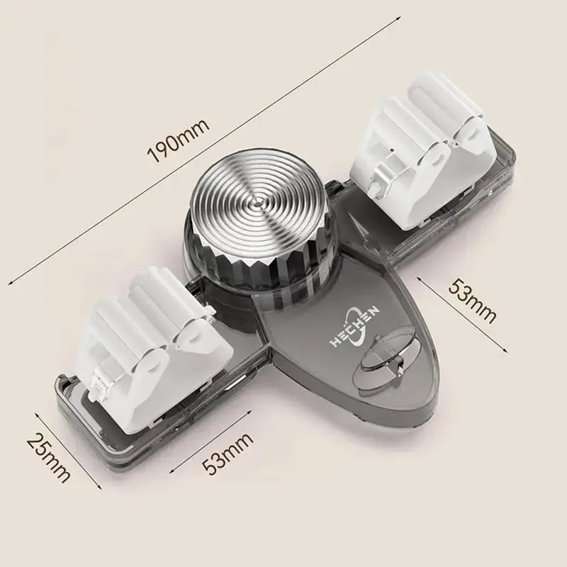 Broom clip with suction cups - Space-saving wall bracket with adjustable hooks Zorenza