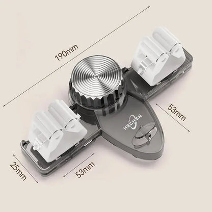 Broom clip with suction cups - Space-saving wall bracket with adjustable hooks Zorenza