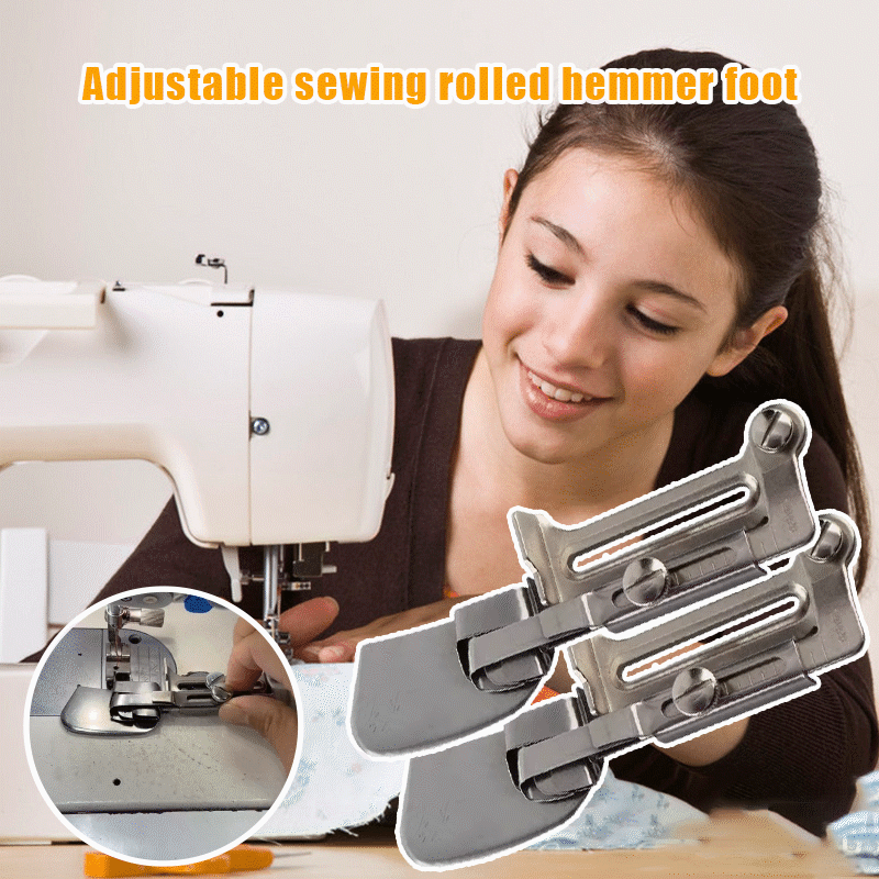 Adjustable Rolled Hem Foot for Precise Sewing Finishes Homezys