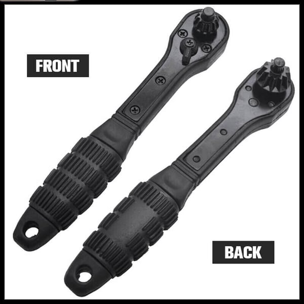 2-in-1 Drill Chuck Ratchet – Ratcheting Wrench Made of Steel with Non-Slip Handle Homezys