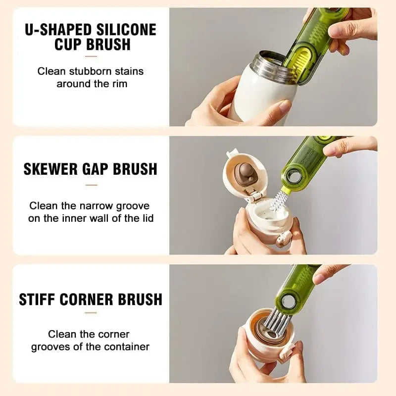 1+1 FREE | 3-in-1 Multifunction Cleaning Brush - For bottles, lids & hard-to-reach places Mivoza Germany