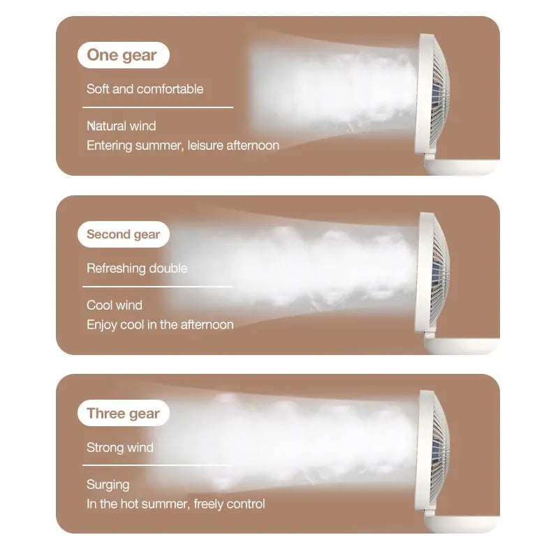 3 Speed Portable Dual-Use Wall Mounted Fan Homezys