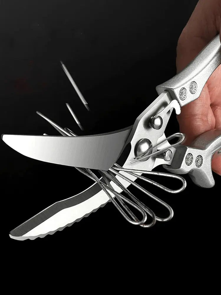 Stainless Steel Poultry Shears Extra Strong – Cuts Bones, Meat & Fish Homezys
