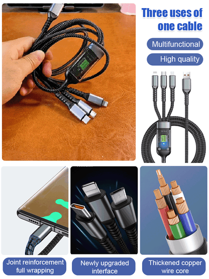 Buy 1 Get 1 FREE | 3-in-1 Fast Charging Cable – Extra Tough Homezys