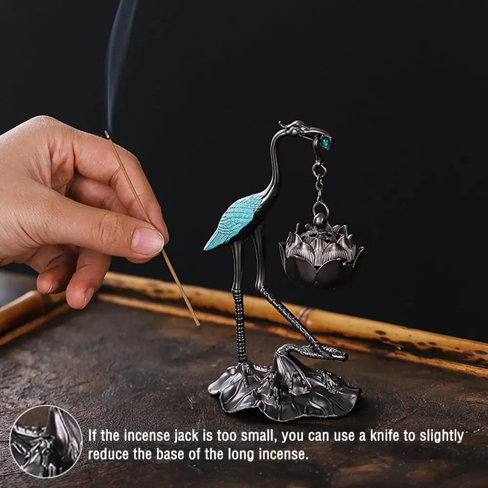Lotus Crane Decoration & Aroma Diffuser – For Relaxed Senses & Warm Ambience Homezys