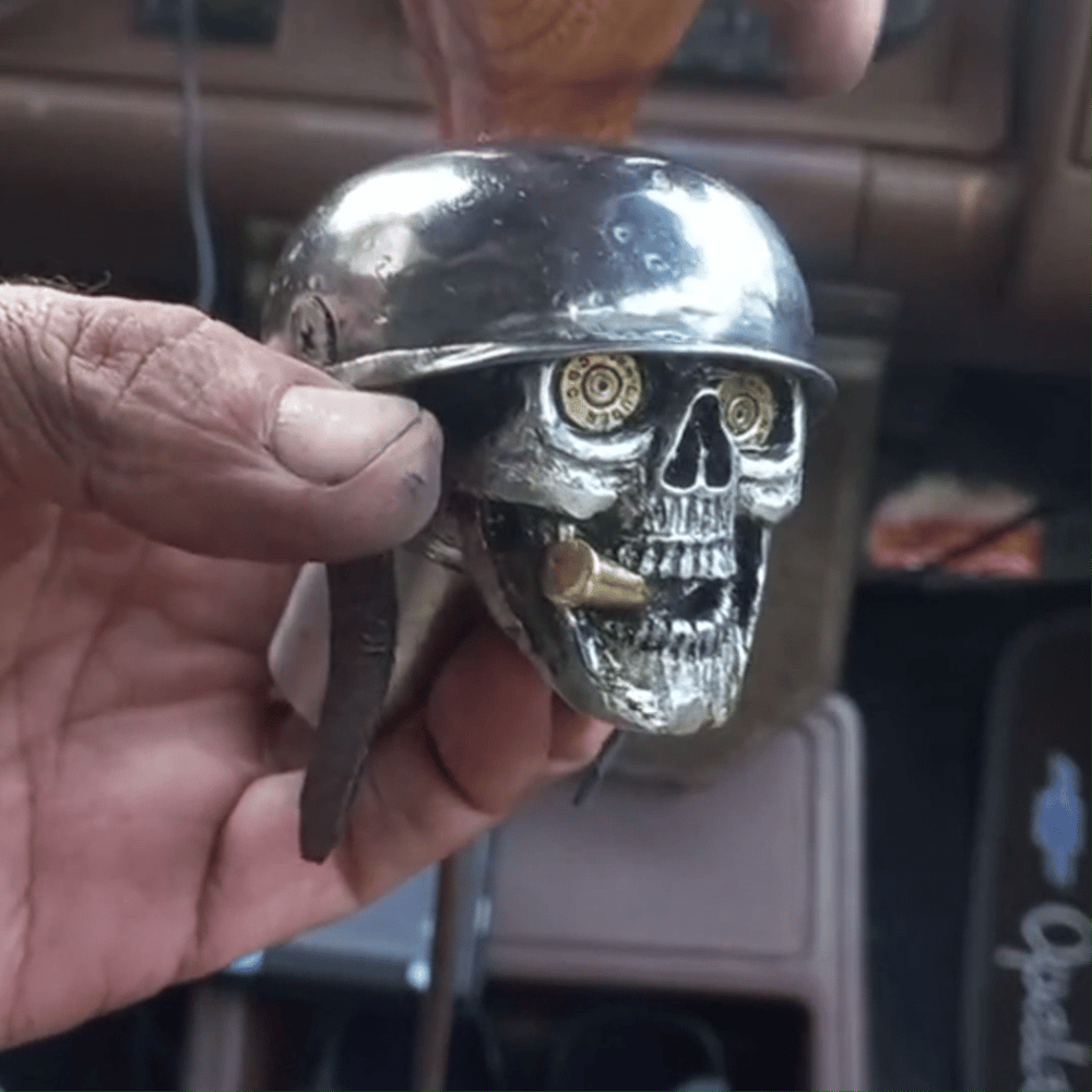 Skull Soldier Gear Shift Knob Made of Chrome Alloy Homezys