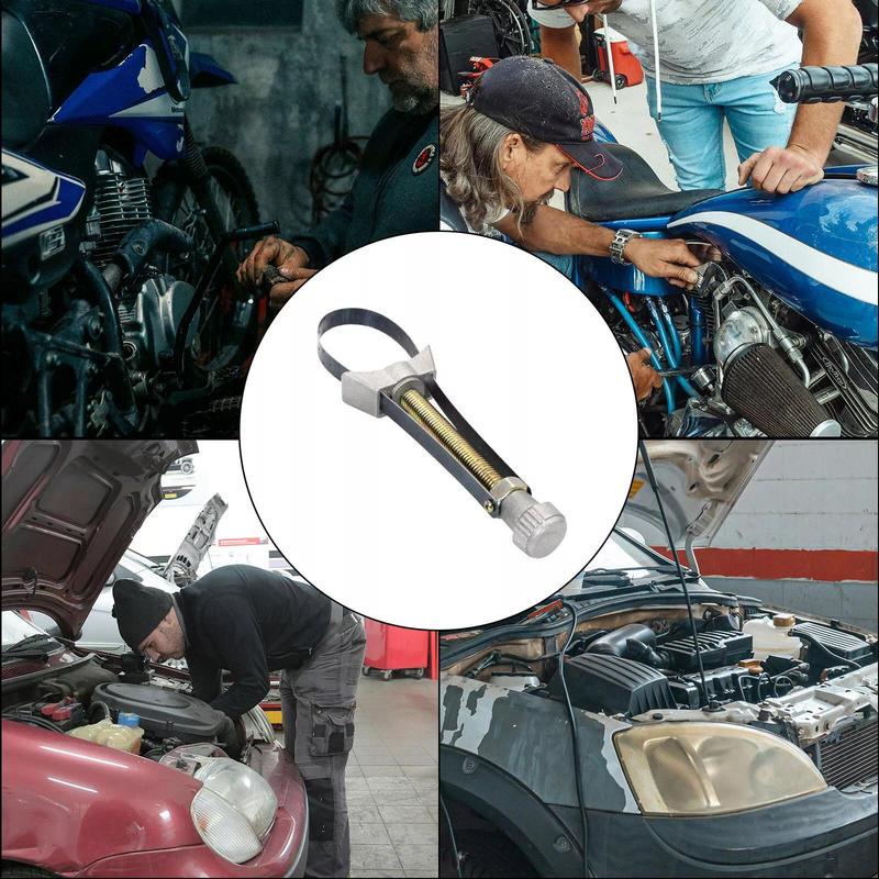 Adjustable Oil Filter Strap Wrench — Durable Tool for 60-120 mm Filters Homezys