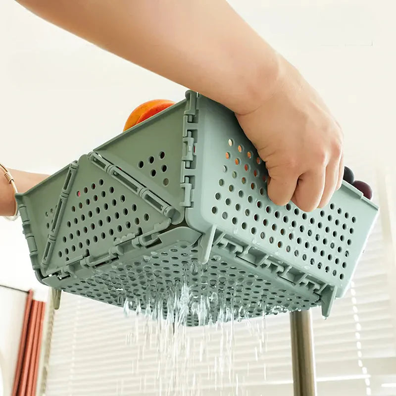 Foldable Draining and Storage Basket – Space-Saving, Heat-Resistant Organizer Homezys