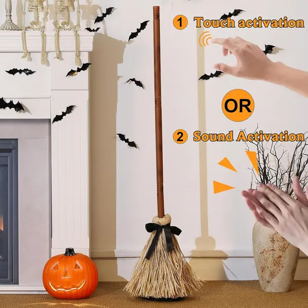 Floating witch’s broom – Moves and dances with sound and touch Homezys