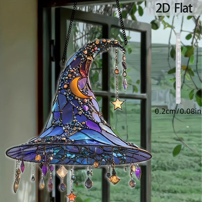 2D-Hexenhut-Hängeornament – Verspielte Magie & kosmische Eleganz Mivoza Deutschland