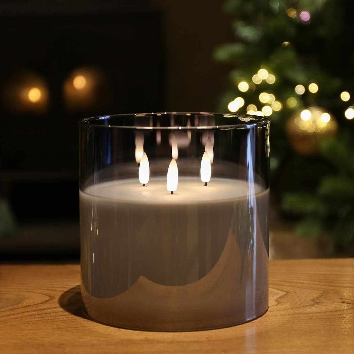 Extra Large LED Glass Candles — Cozy Atmosphere with Remote Control Homezys