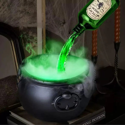 Spooky witch’s cauldron – Fog and floating magic bottle feature Homezys