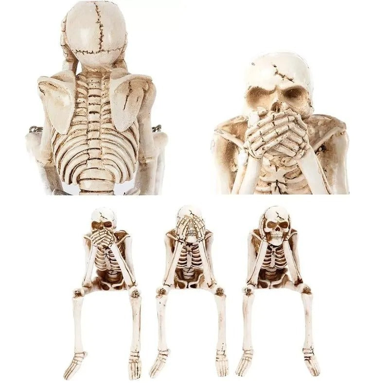 Drei weise Skelette — Kamin-Deko für Halloween Mivoza Deutschland