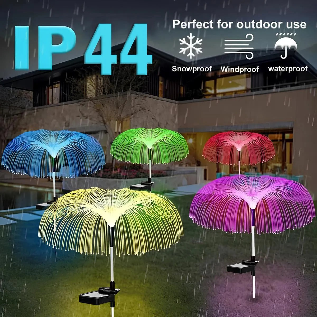 Solar jellyfish garden light – Colour-changing night illumination Homezys