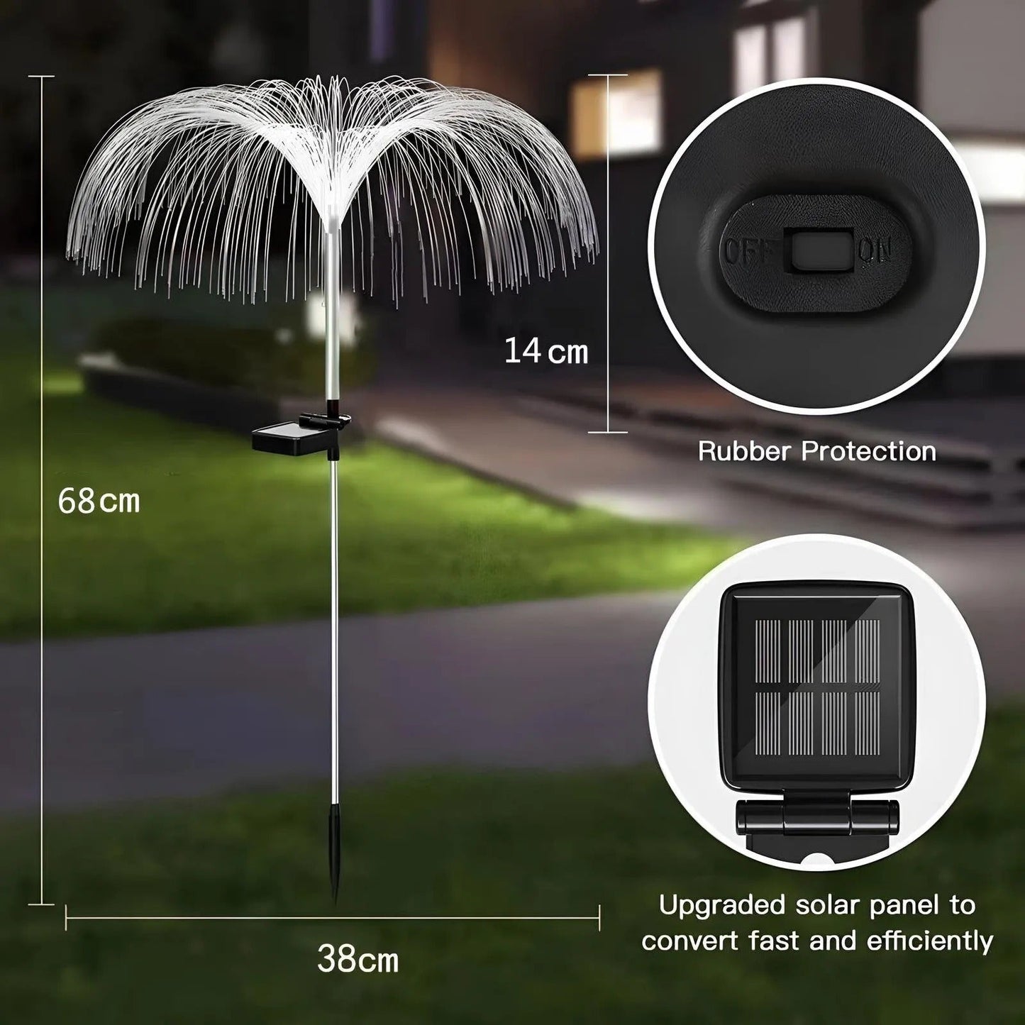 Solar jellyfish garden light – Colour-changing night illumination Homezys