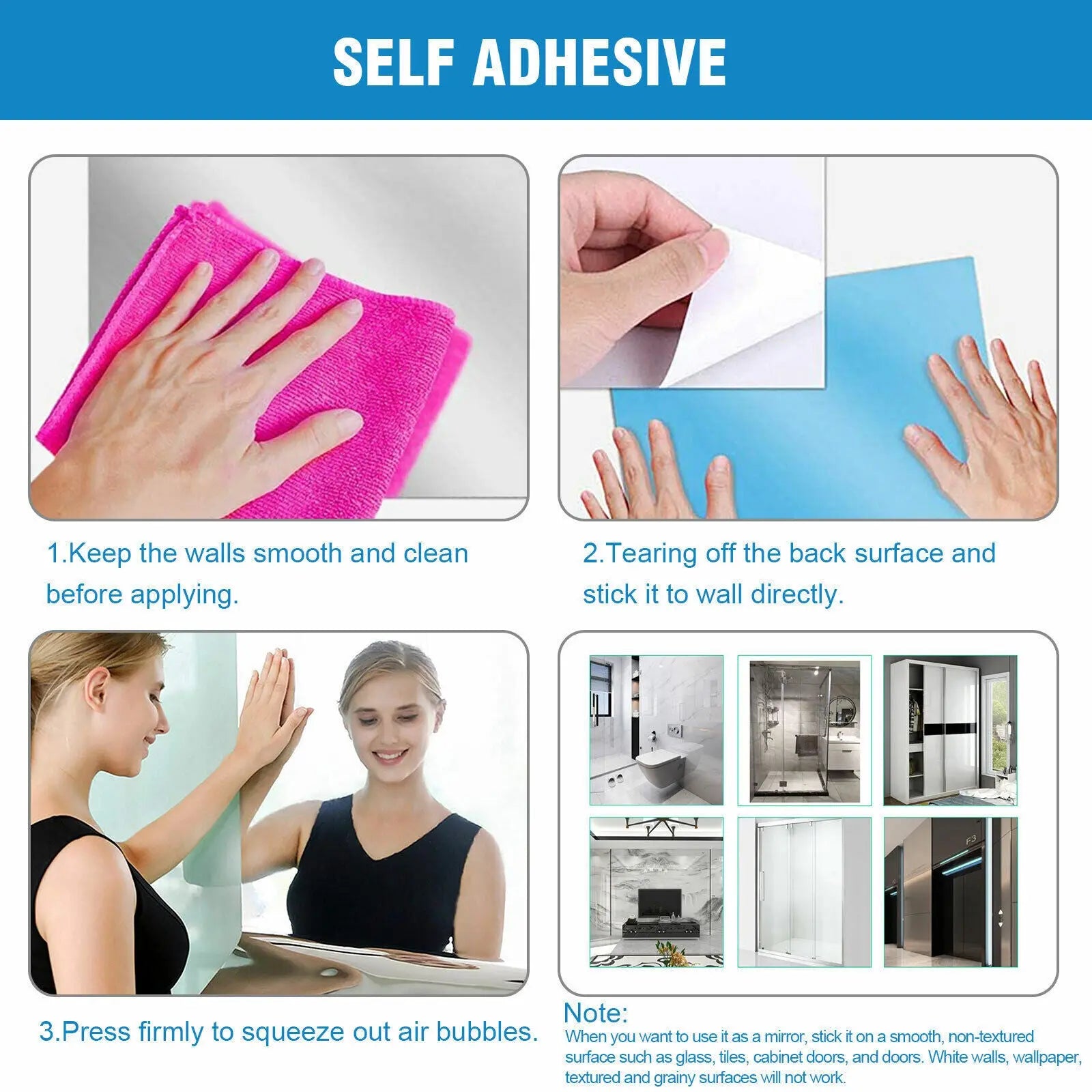 Ultra-flexible mirror - Safe and shatterproof Homezys