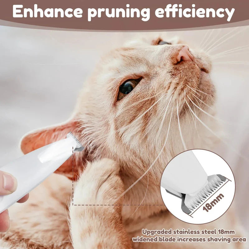 Waterproof Pet Clipper with LED Light – Stress-Free Grooming Homezys