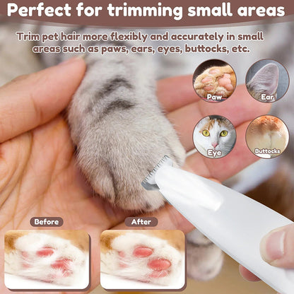 Waterproof Pet Clipper with LED Light – Stress-Free Grooming Homezys