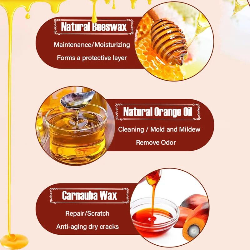 Buy 1 Get 1 FREE | Natural Beeswax & Orange Oil Wood Balm – Restore and Protect Wooden Surfaces Homezys