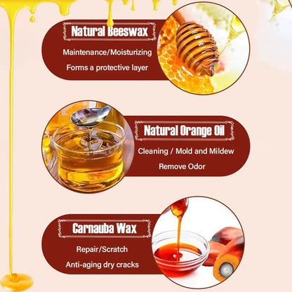Buy 1 Get 1 FREE | Natural Beeswax & Orange Oil Wood Balm – Restore and Protect Wooden Surfaces Homezys